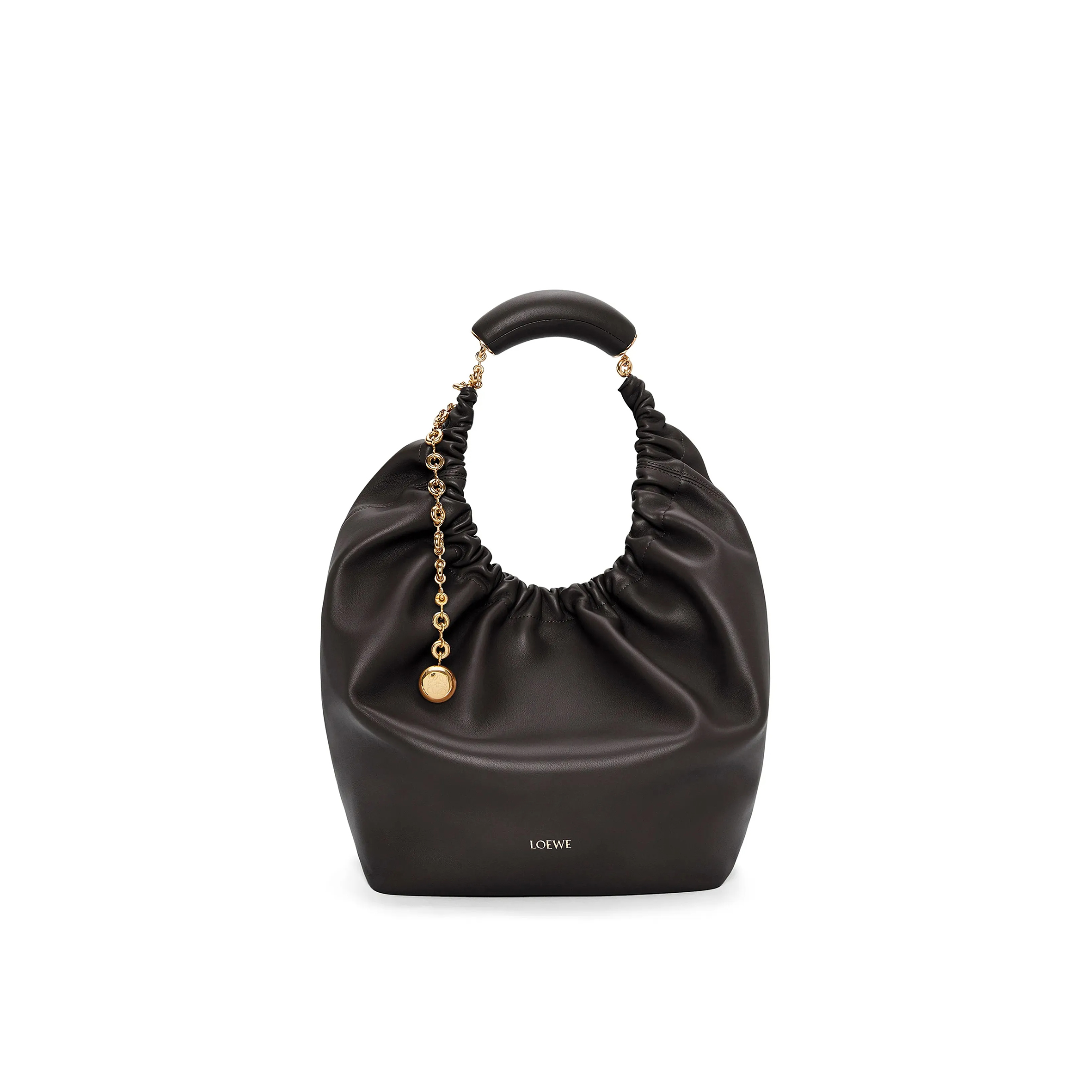 LOEWE MEDIUM SOFT NAPPA SHEEP LEATHER SQUEEZE BAG A914Q37X01-1100 (34*33*13.5cm)